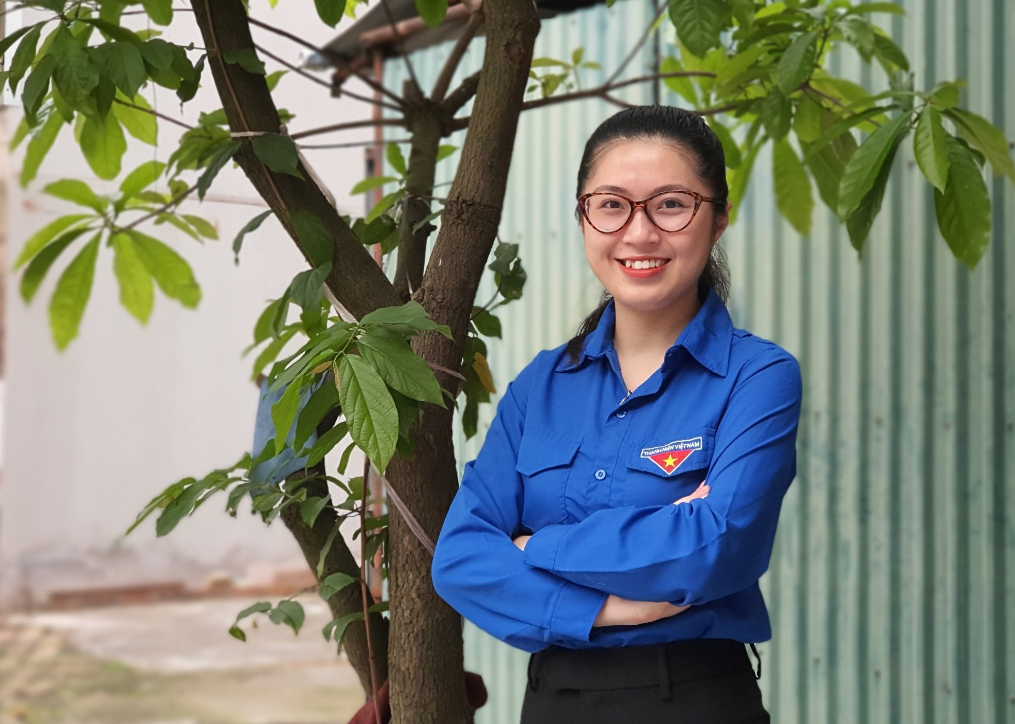 Bí thư Đoàn trường cô Lưu Thu Liên - Đại diện của sức trẻ Chuyên Nguyễn Trãi.