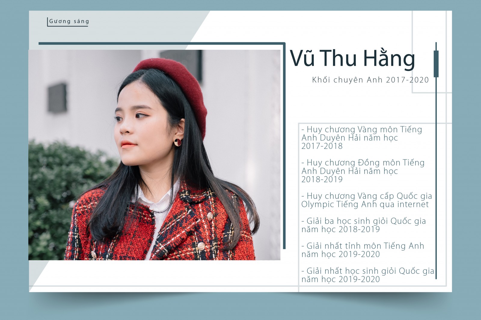 Chia sẻ của cô nàng chuyên Anh cá tính với giải Nhất Quốc gia môn Tiếng Anh.