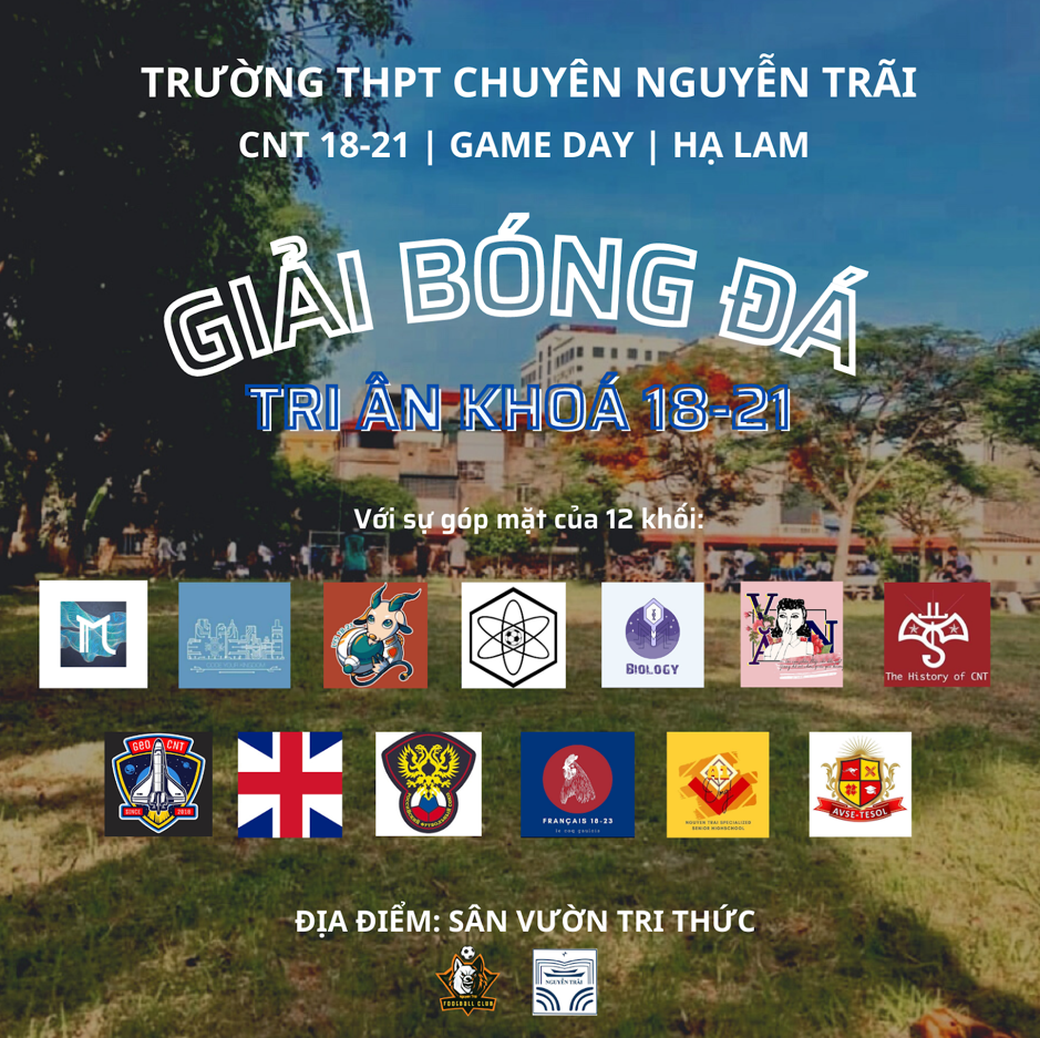 Giải bóng đá Tri Ân năm học 2020 - 2021