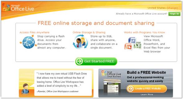 Tạo website trực tuyến, miễn phí với Office Live của Microsoft